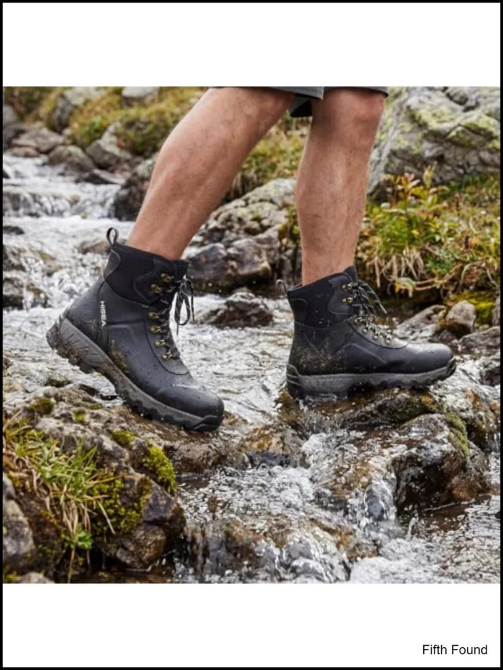 Waterproof Ankle Rain Boots Lace Up Rubber Boots for Men